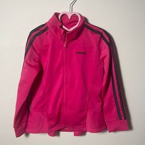 Adidas Fuchsia Ruffle Hem Jacket Size 5